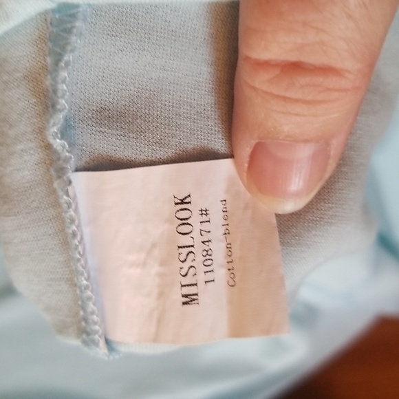 Misslook Pastel Blue Tee XL - Picture 3 of 5